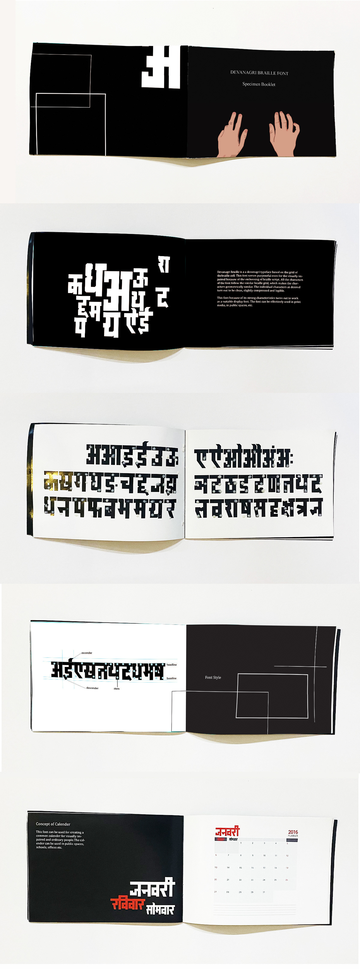 Braille Communication Design devanagari social impact typeface design visual design