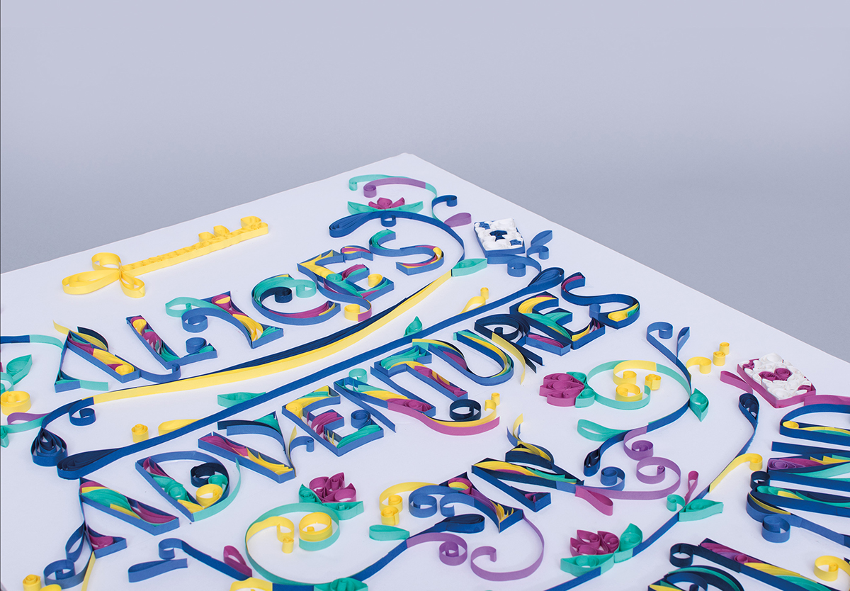 quilling paper art graphic design  typography   crafts   shillington