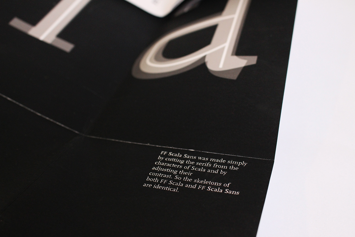 brochure scala scala sans typograpics Typeface fontshop poster Martin Majoor