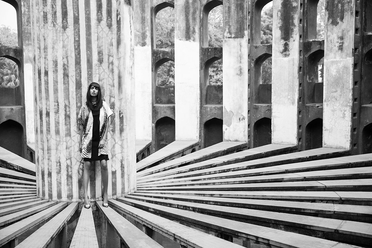 grazia india black and white Jantar Mantar graphic New Delhi