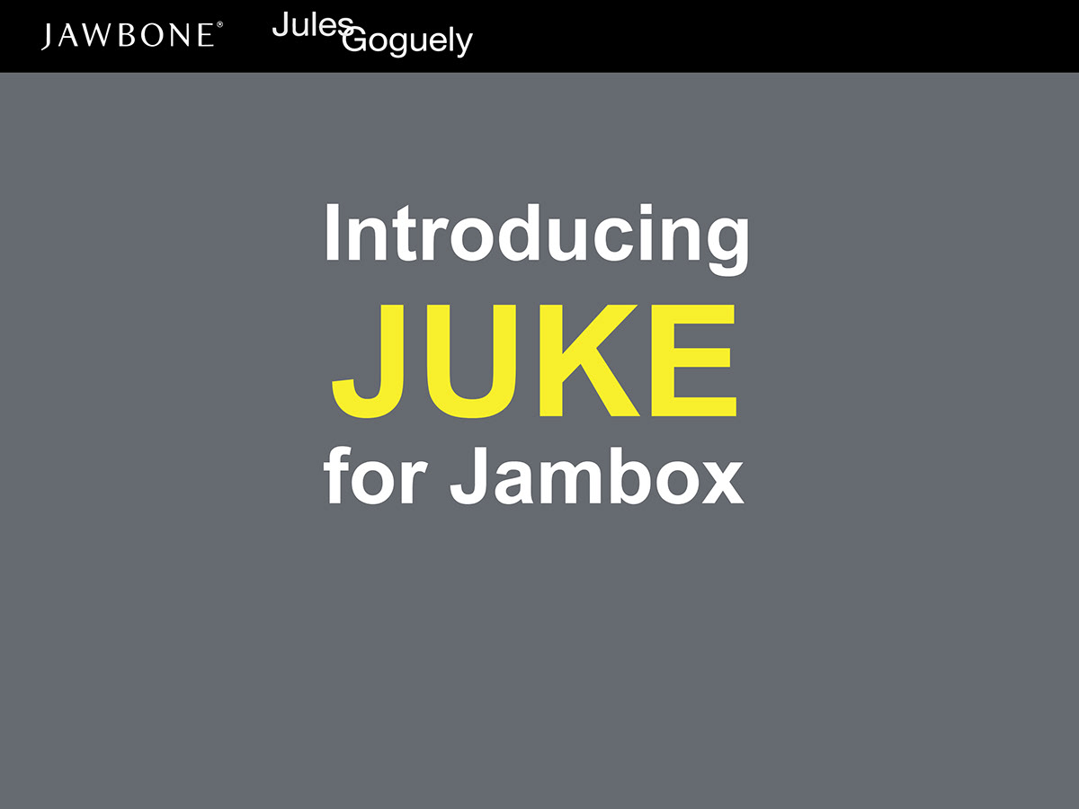 Jawbone Jambox speakers UI ux Jules Goguely  risd app design user interface user experience music app social media