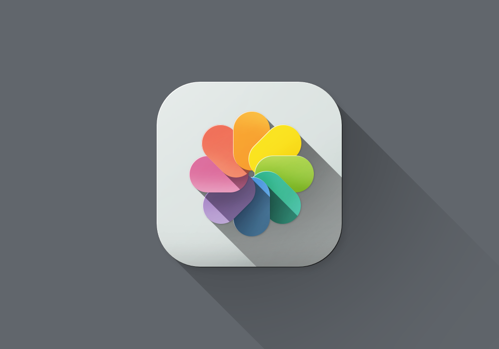 iOS 7  Icons redesign long shadow  exploration 