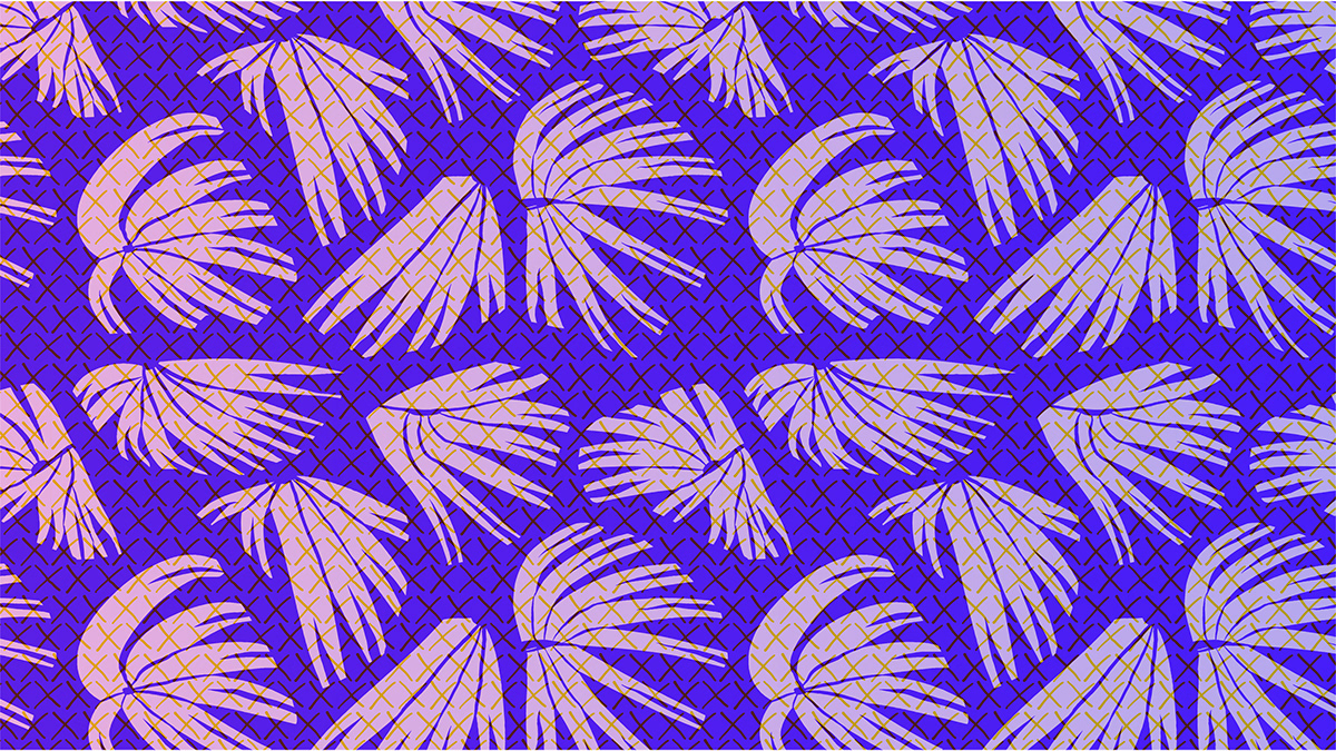 Flowers geometric gradient pattern Repeat Pattern textile design  Tropical Surface Pattern wallpaper leaves