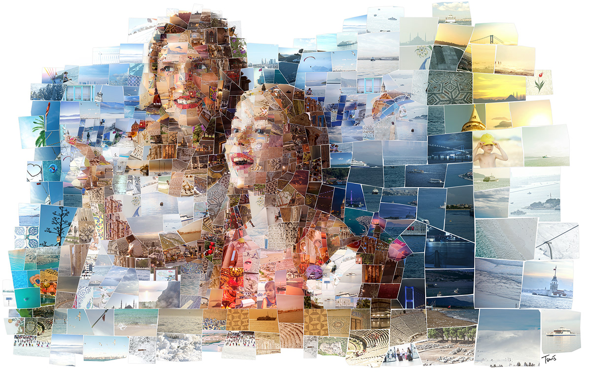 augmented reality photomosaic mosaic visual design tourism shipping Turkey animation  collage holidays