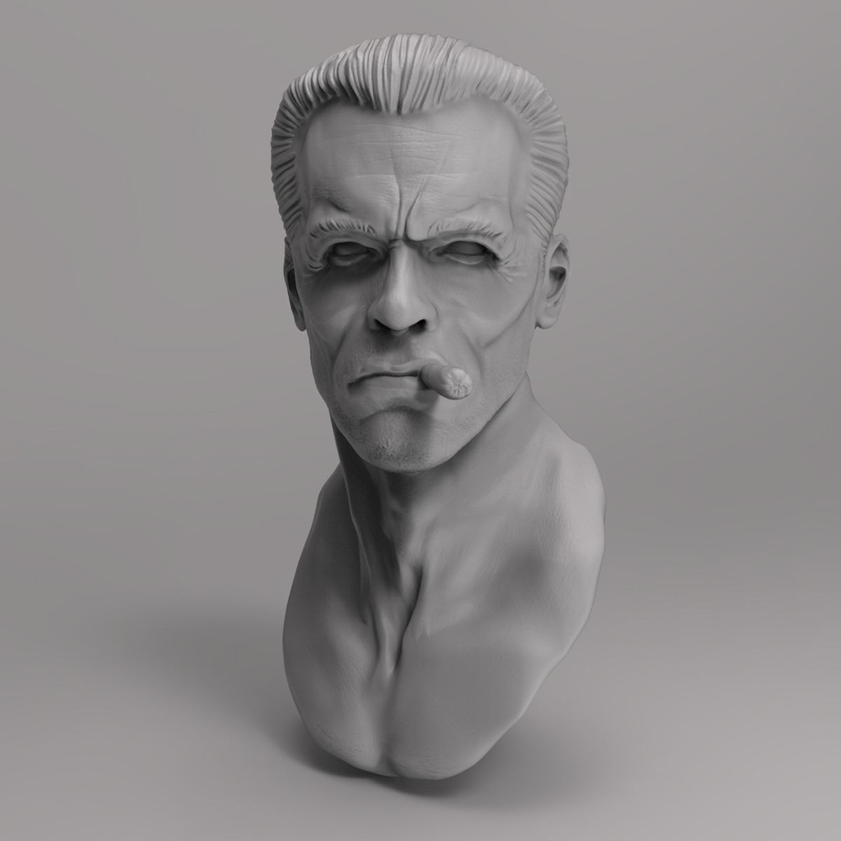 Cinema 3D Zbrush Sculpt digitalSculpt 3dmodel arnold schwarzenegger terminator art