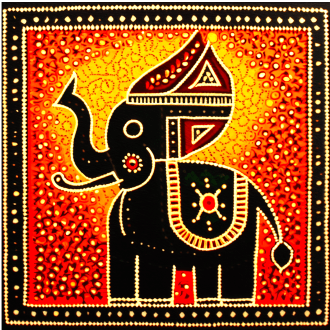animals digital folk indian paintings Jaipur rajasthani TRADITIONAL ART