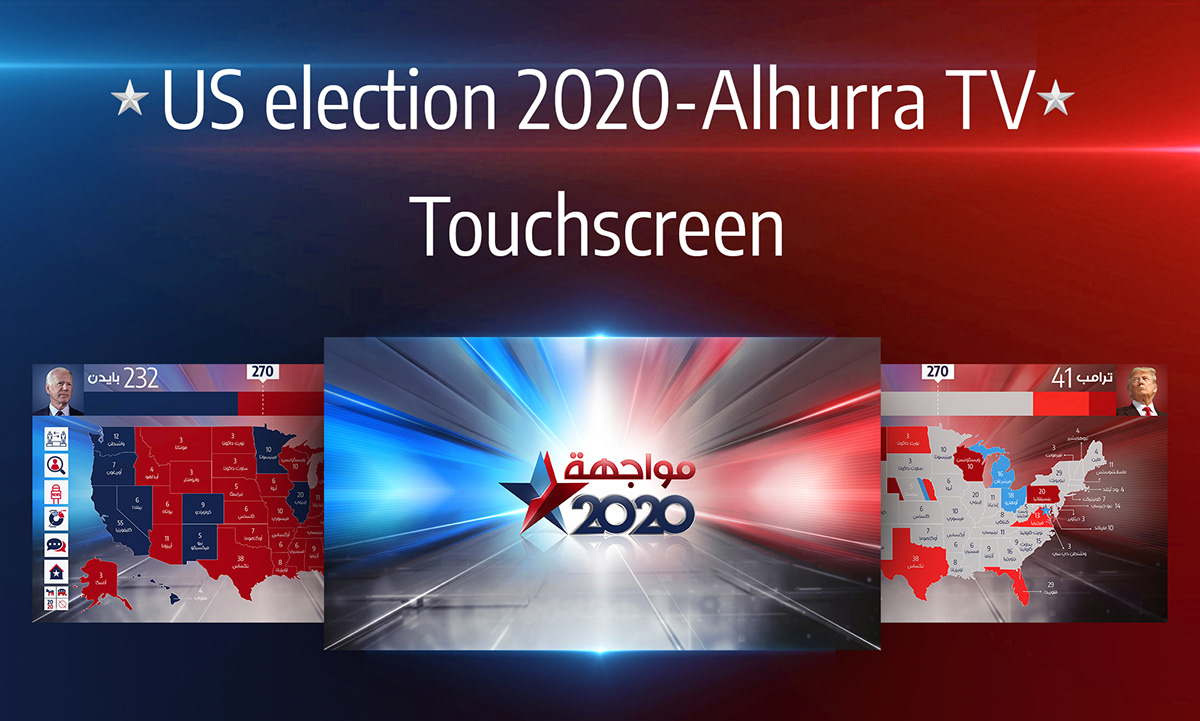 biden broadcast Election touchscreen Trump tv UI/UX usa user interface VizRt