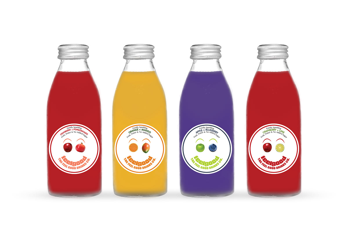 brand identity Rebrand rebranding feel good drinks packaging design advertising design