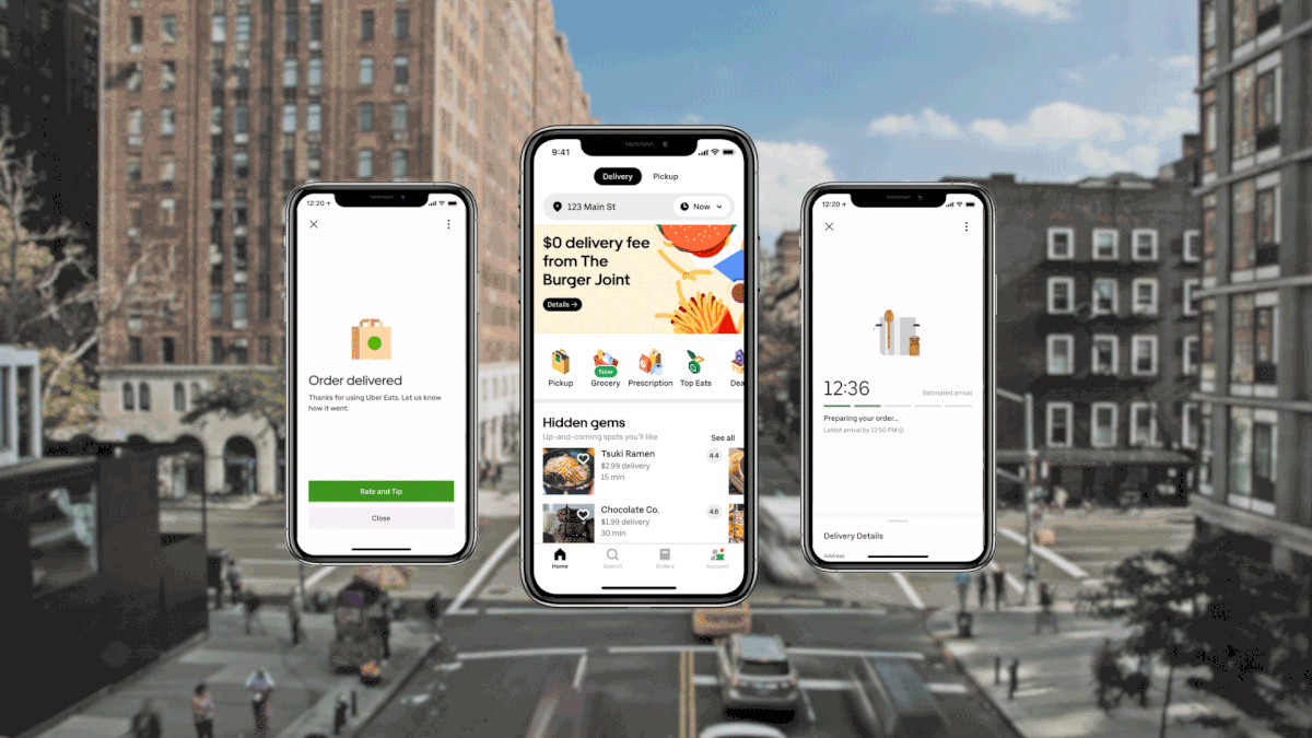 auto bicycle delivery delivery bag gyroscope motorcycle product design  Uber uber eats UI/UX design
