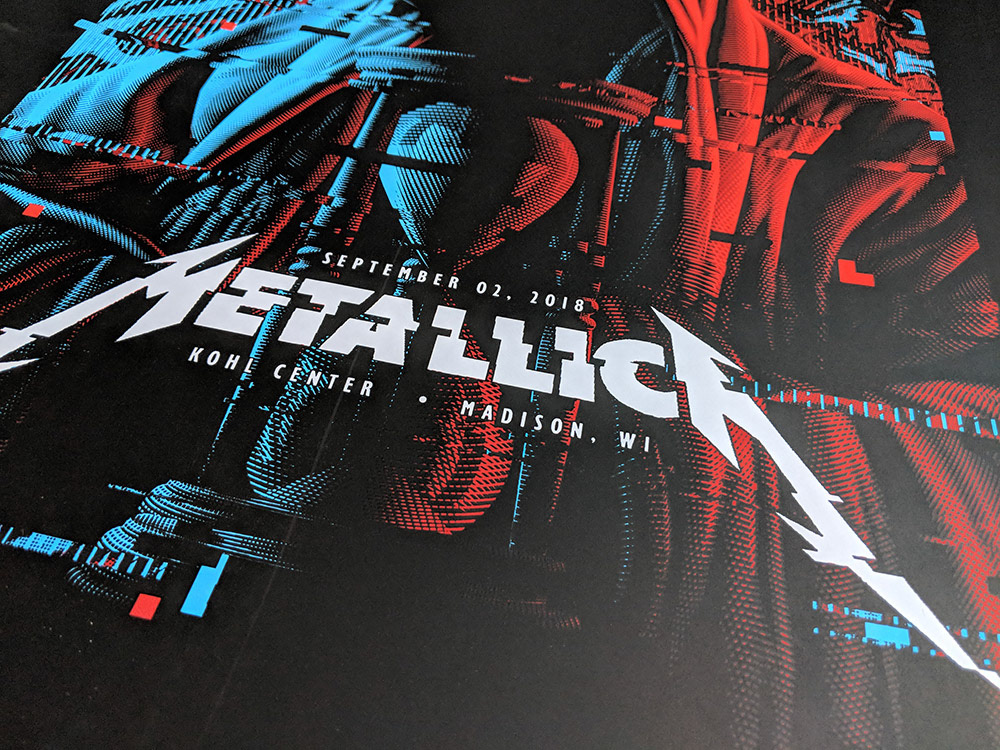 gig poster print silkscreen metal rock skull death music Metallica