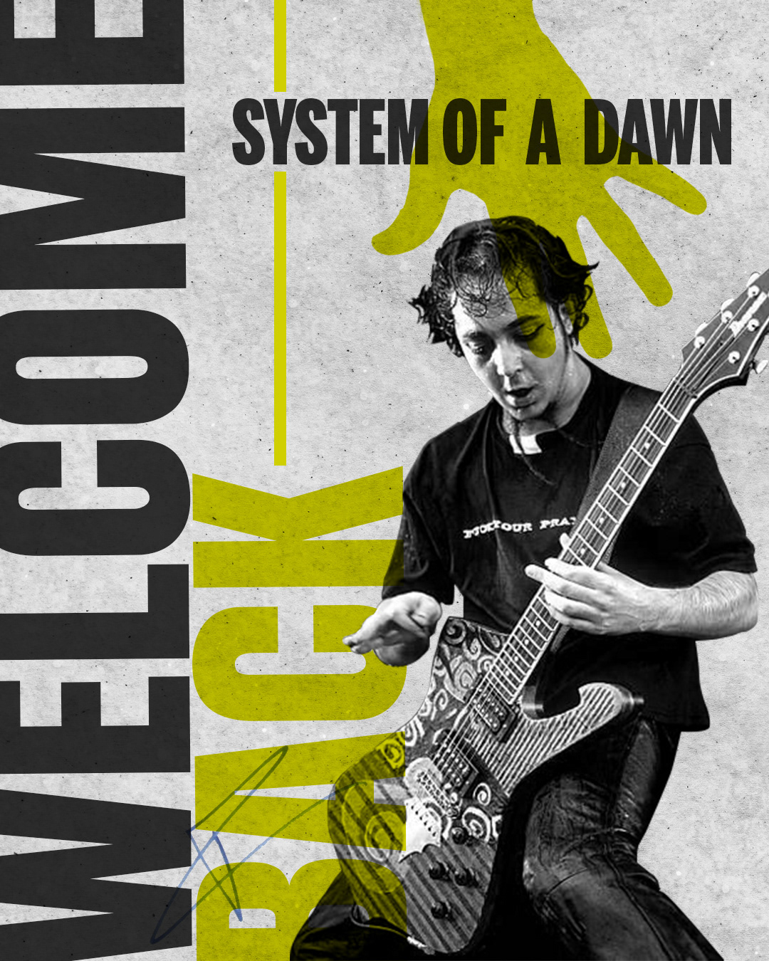 banner cartel diseño grafico music post poster rock SOAD systemofadown