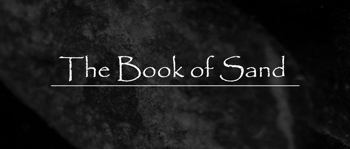 infinity bible sand book design Jorge Luis Borges binding myth