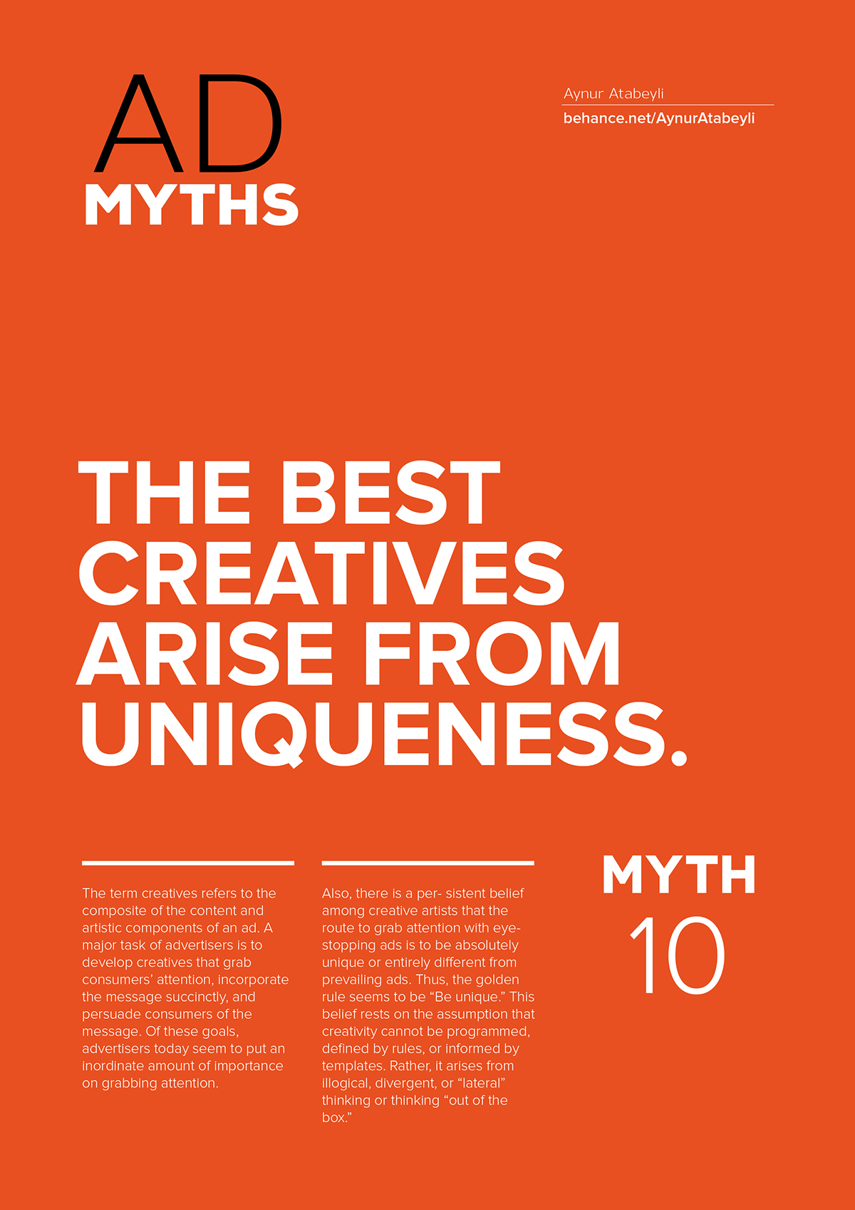 Advertising  myths posters design Illustrator theory ads