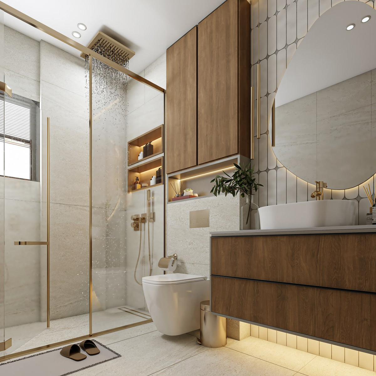 modern interior design  vray Render visualization 3ds max bathroom minimal design