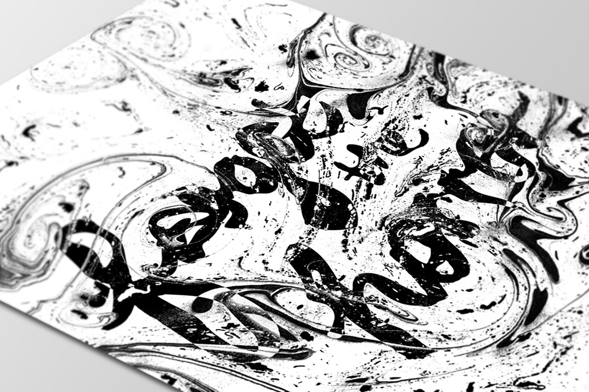marbling abstract typography