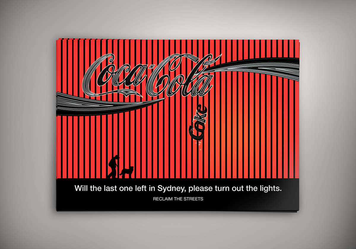 Coca Cola sydney Lockout reclaim the streets lights deserted