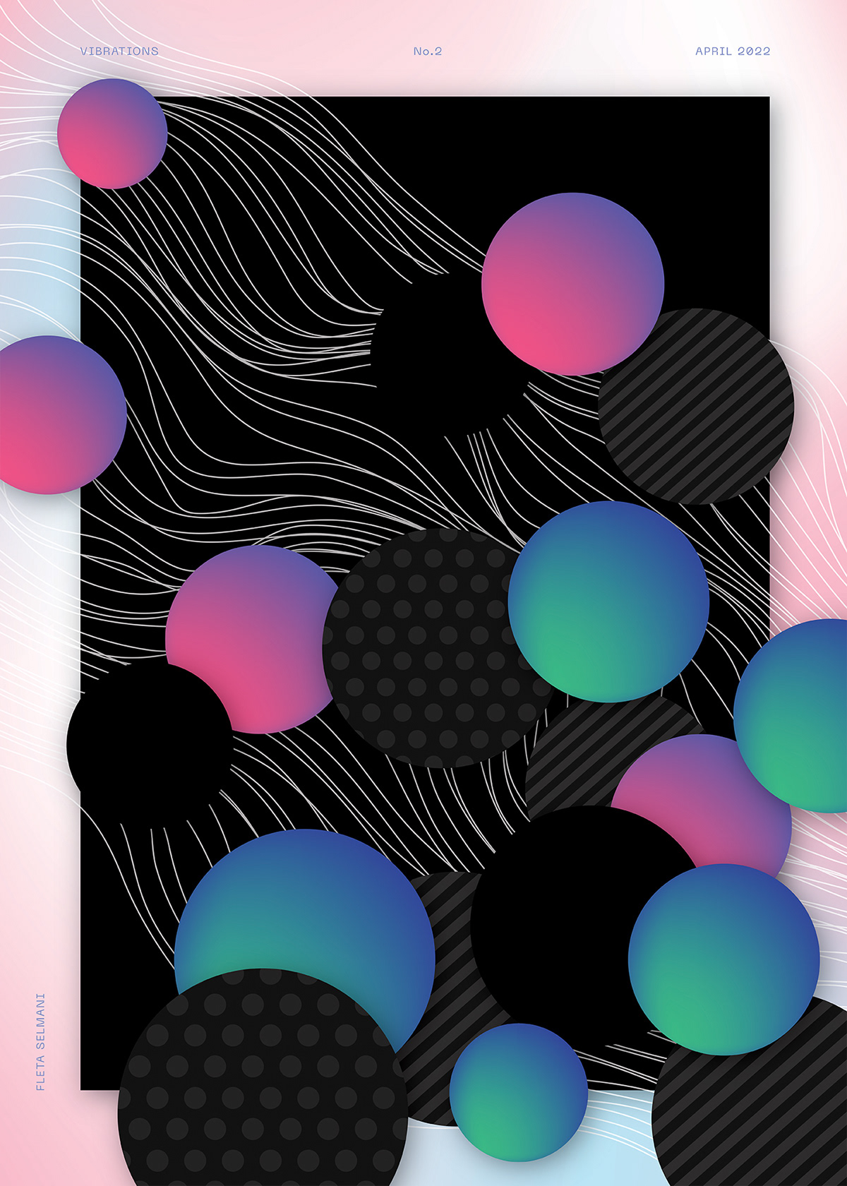 abstract circles contrast digital illustration gradients poster Poster Design shapes vector vibrations