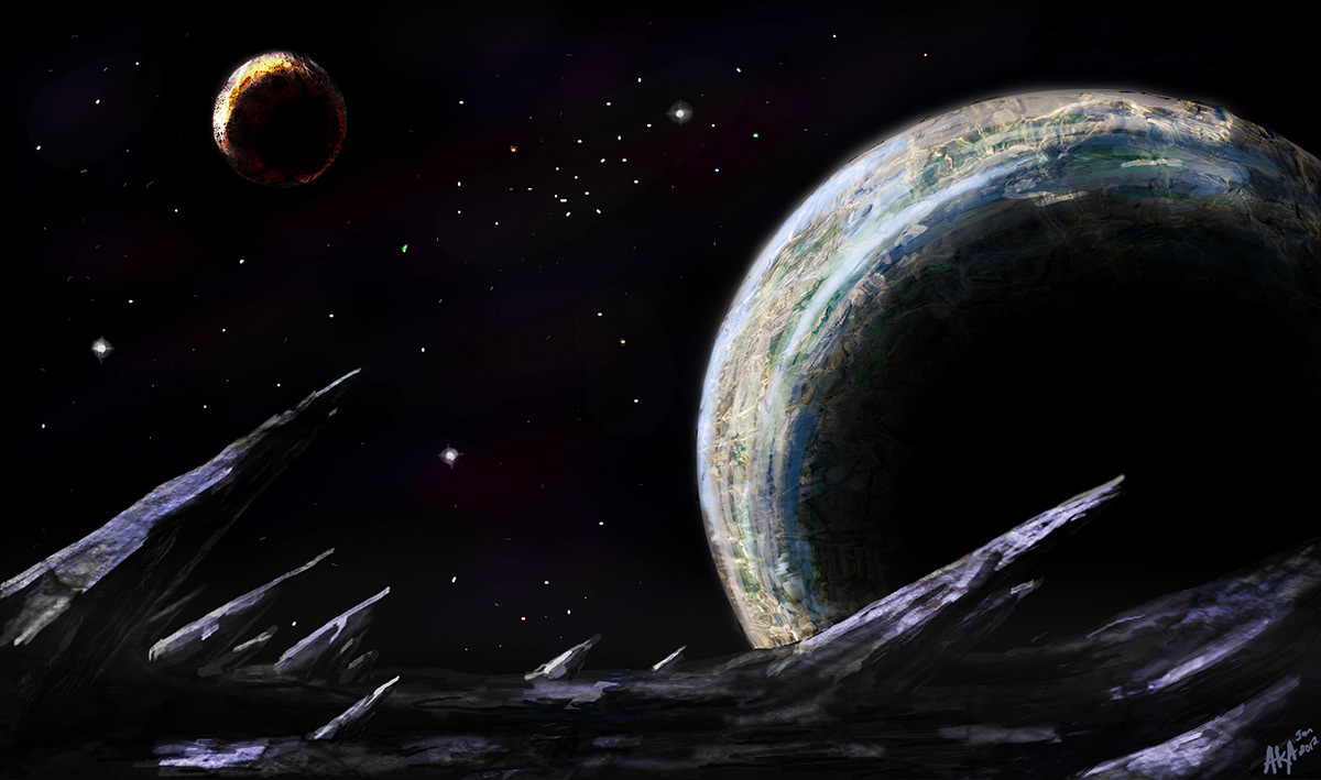 Space  planet star stars craig rock concept photoshop planet scape 