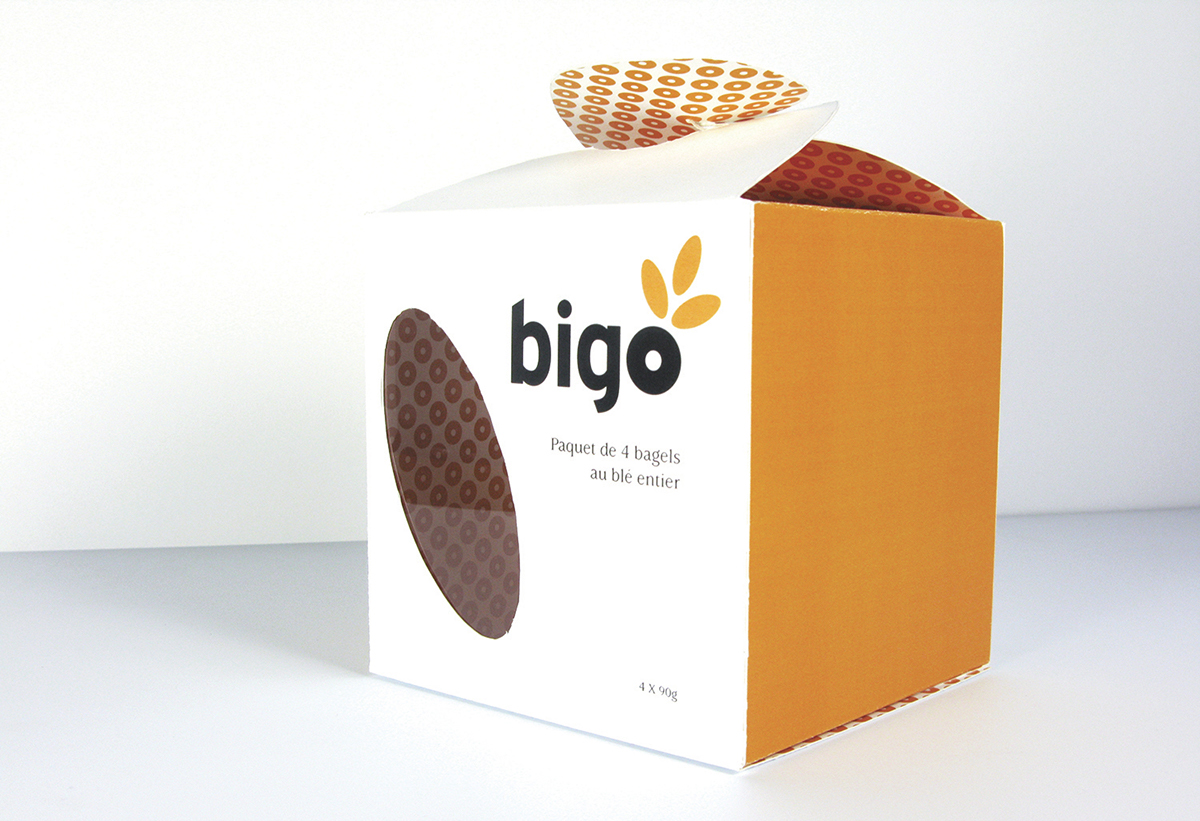 logo emballage bagel Food  orange +packaging+ prototype maquette