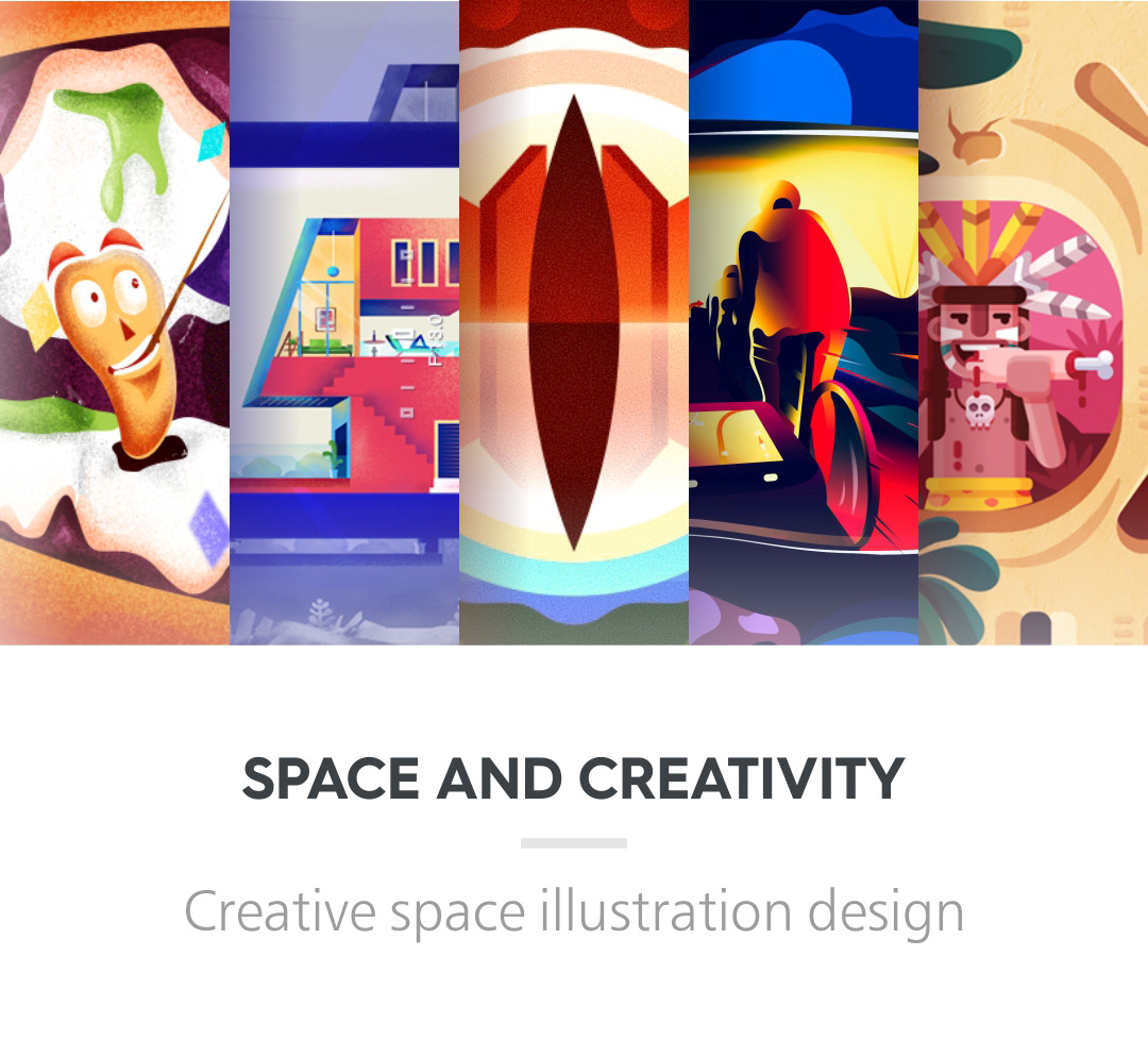 Creative space illustration design SA九五二七 百图记
