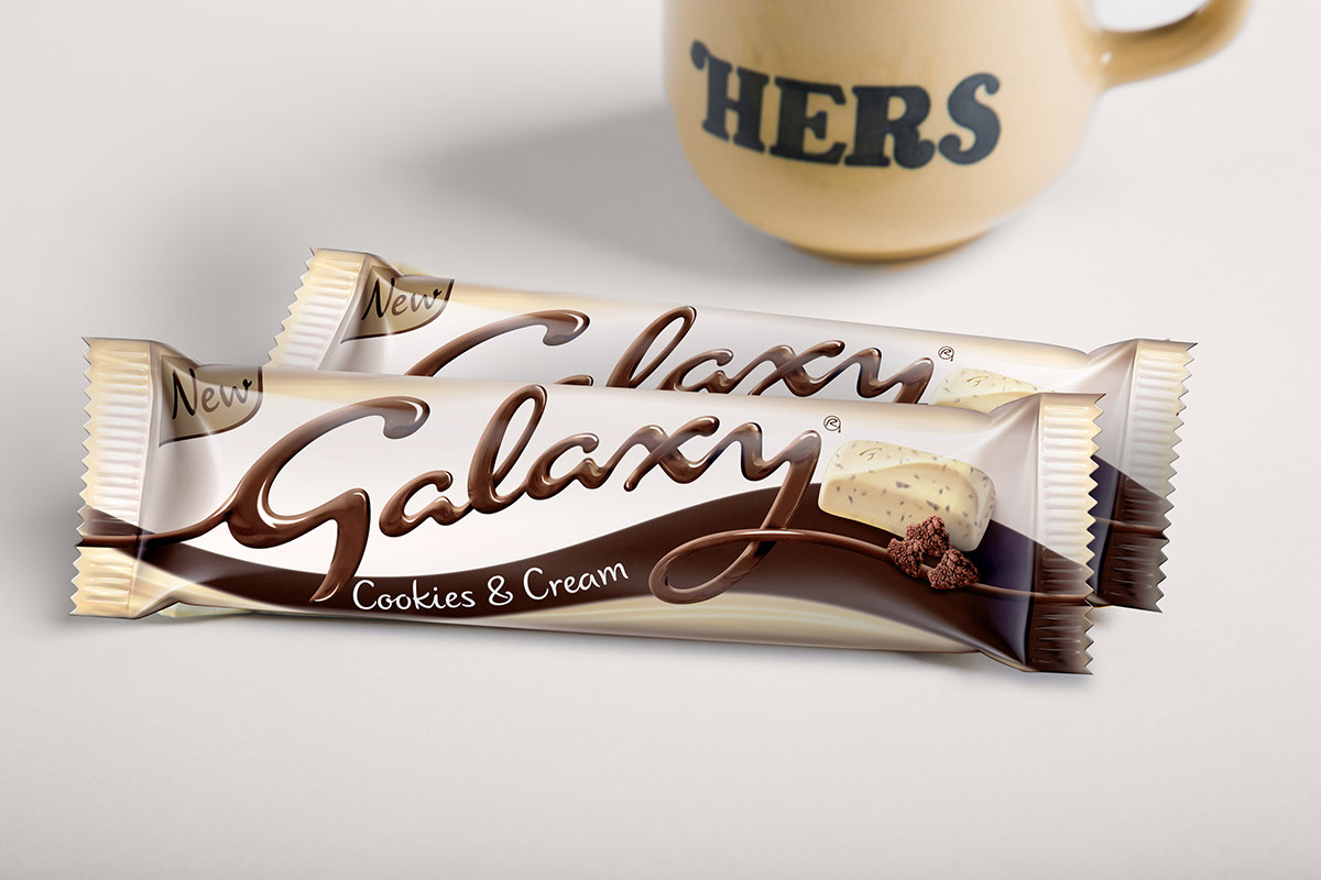 chocolate galaxy flavor vintage food photography styling  dark White Cookies and Cream