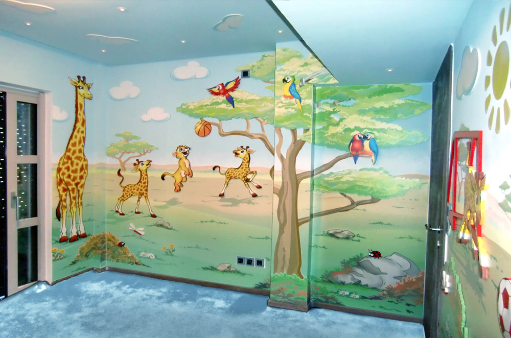 Murals ILLUSTRATION  decoration painting   children's rooms animino animino design Kid's Rooms