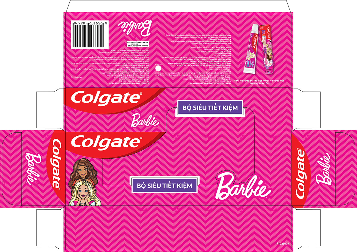 barbie bundle children colgate design kids Packaging Retail Marketing structure