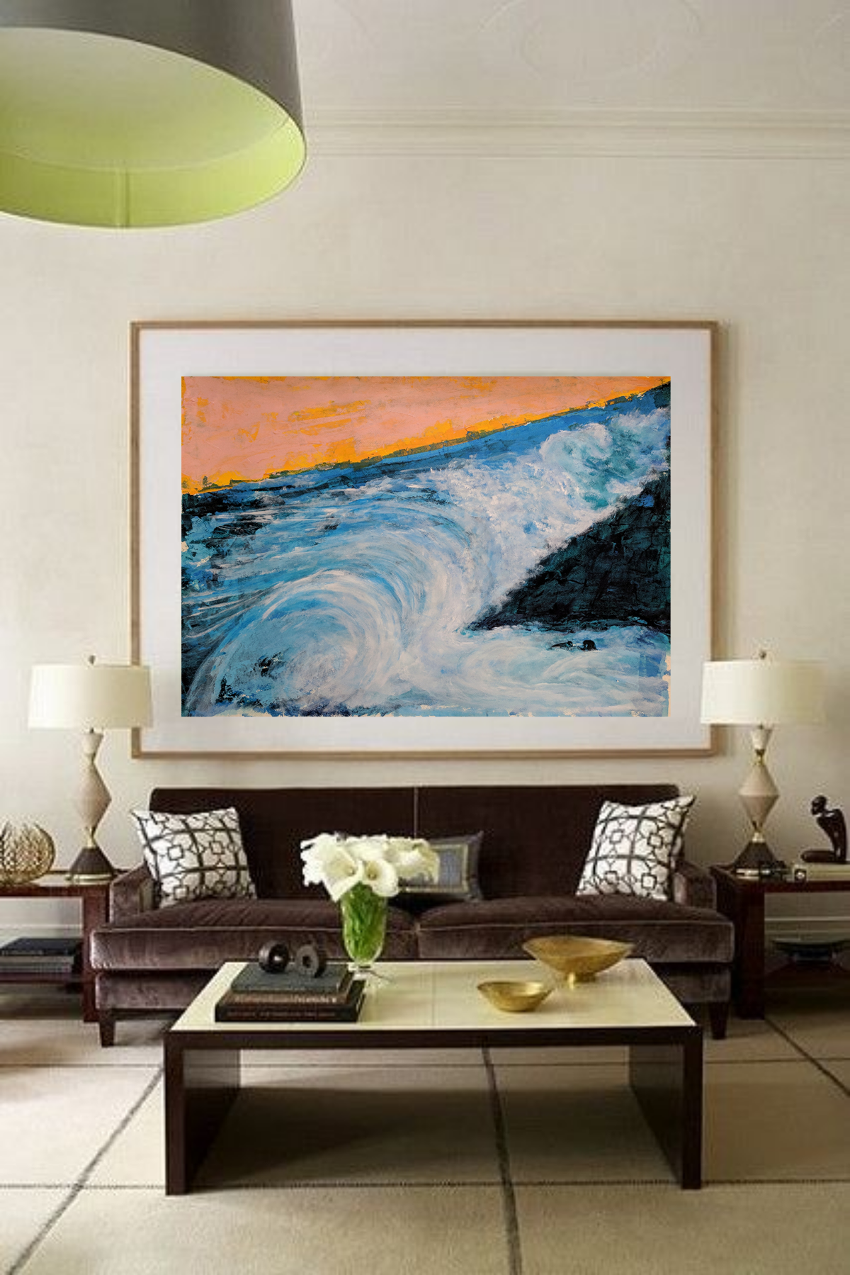 Interior architecture Paintings context blue Ocean