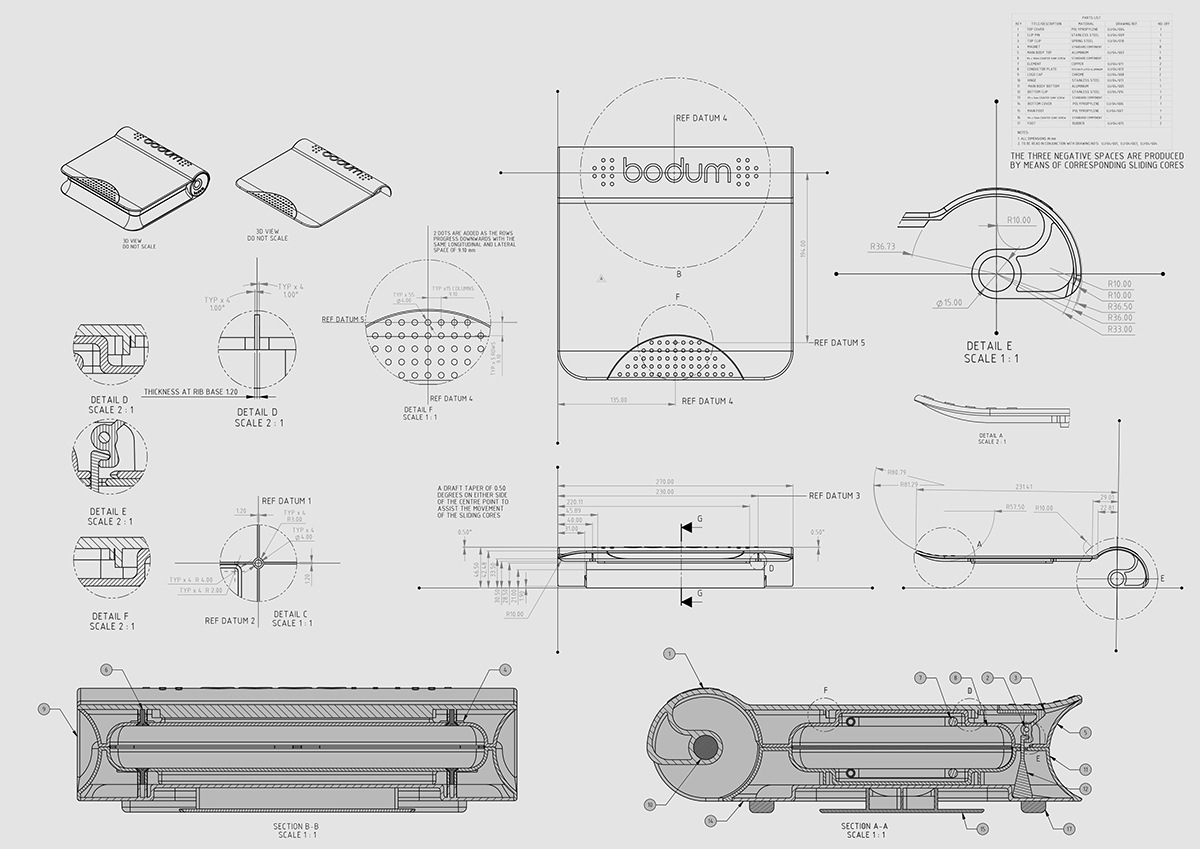 Adobe Portfolio toaster snackwich concept design assembly Bodem kitchen domestic household