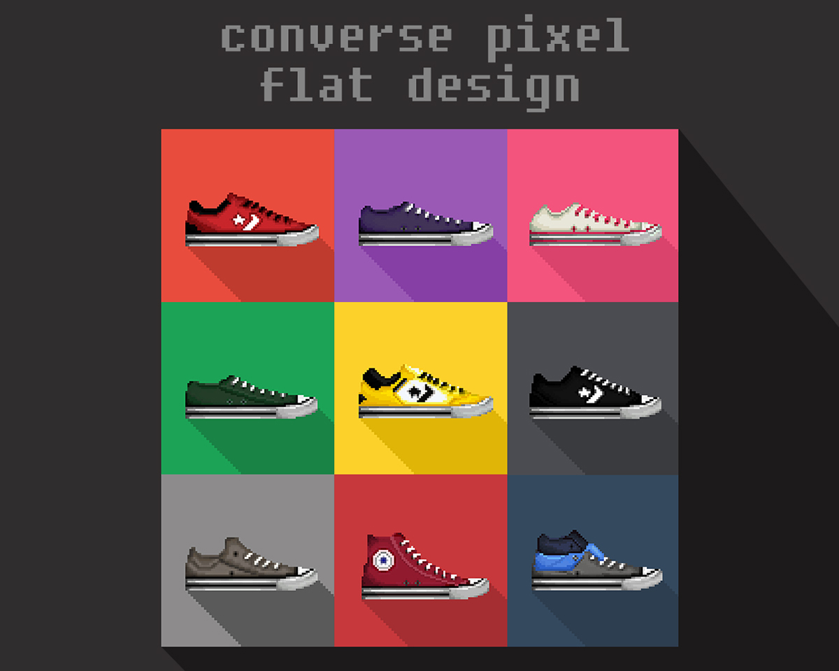 converse pixel flat Behance