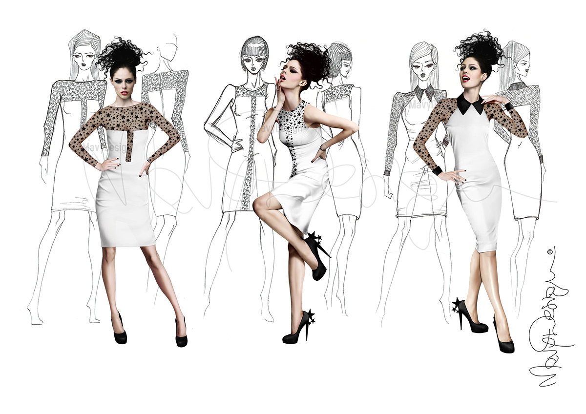 design dress digital Fashion  graphic moda model photoshop Project