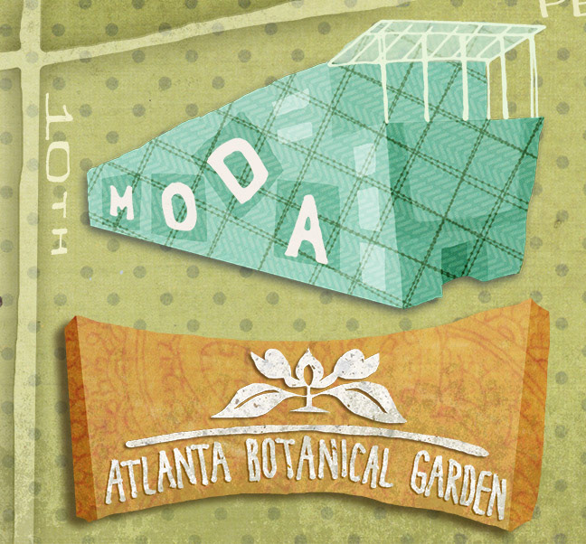atlanta Georgia creative curious Area Guide city map illustrated map attractions city attractions what to see