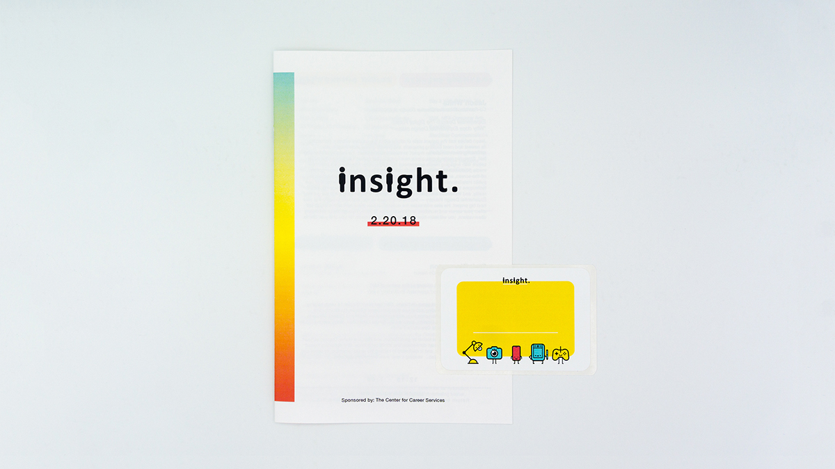 branding  Insight Event nametags Program posters vector Fun