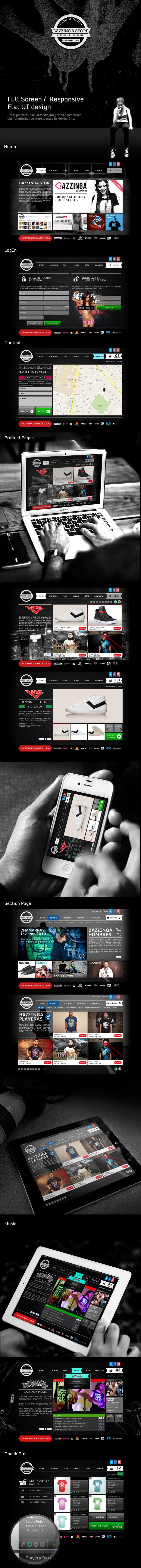 Guadalajara Responsive store alternative flat design falt web interface design Ecommerce fullscreen