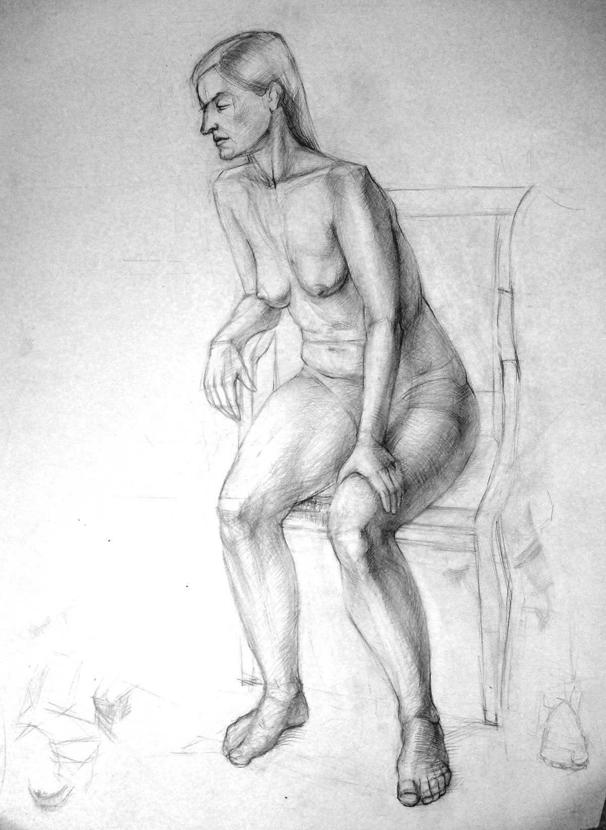 pencil  drawing  sketchbook people  naked models