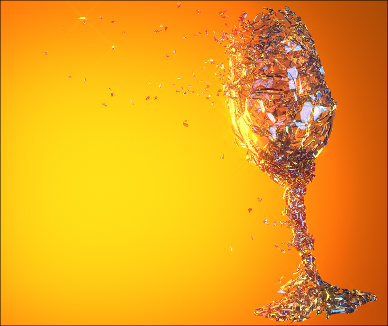 Render rendering vray 3dsmax glass art debris reflect vine fantasy light mood photorealism orange 3D