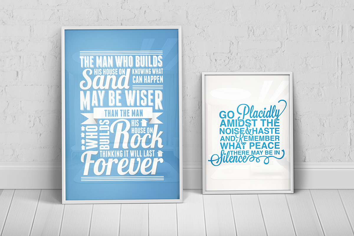 type print colour frame present bible quote
