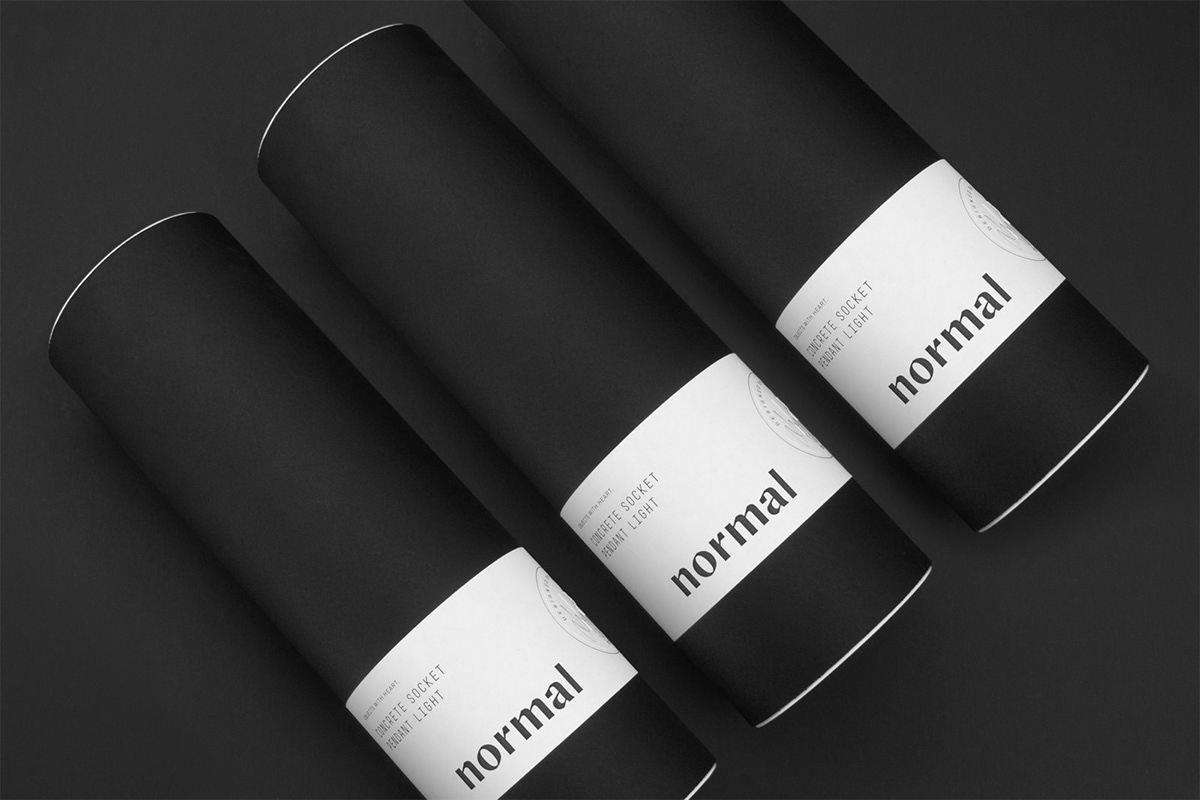brand Packaging typography   logo lightning concrete black White grey