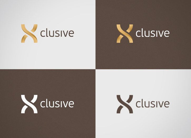 x-clusive exclusive clusive danish CI corporate identity logo pattern