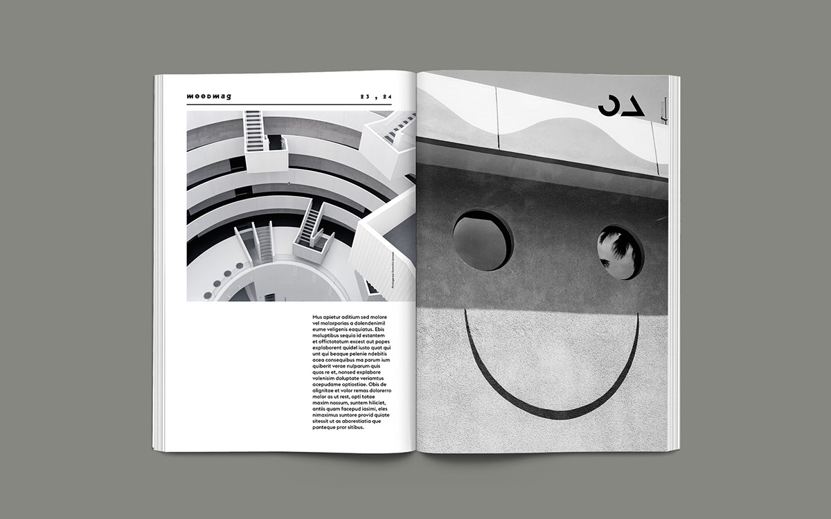 editorial design magazine lifestyle futuristic Retro 90s grid type Layout mag mood haw-lin