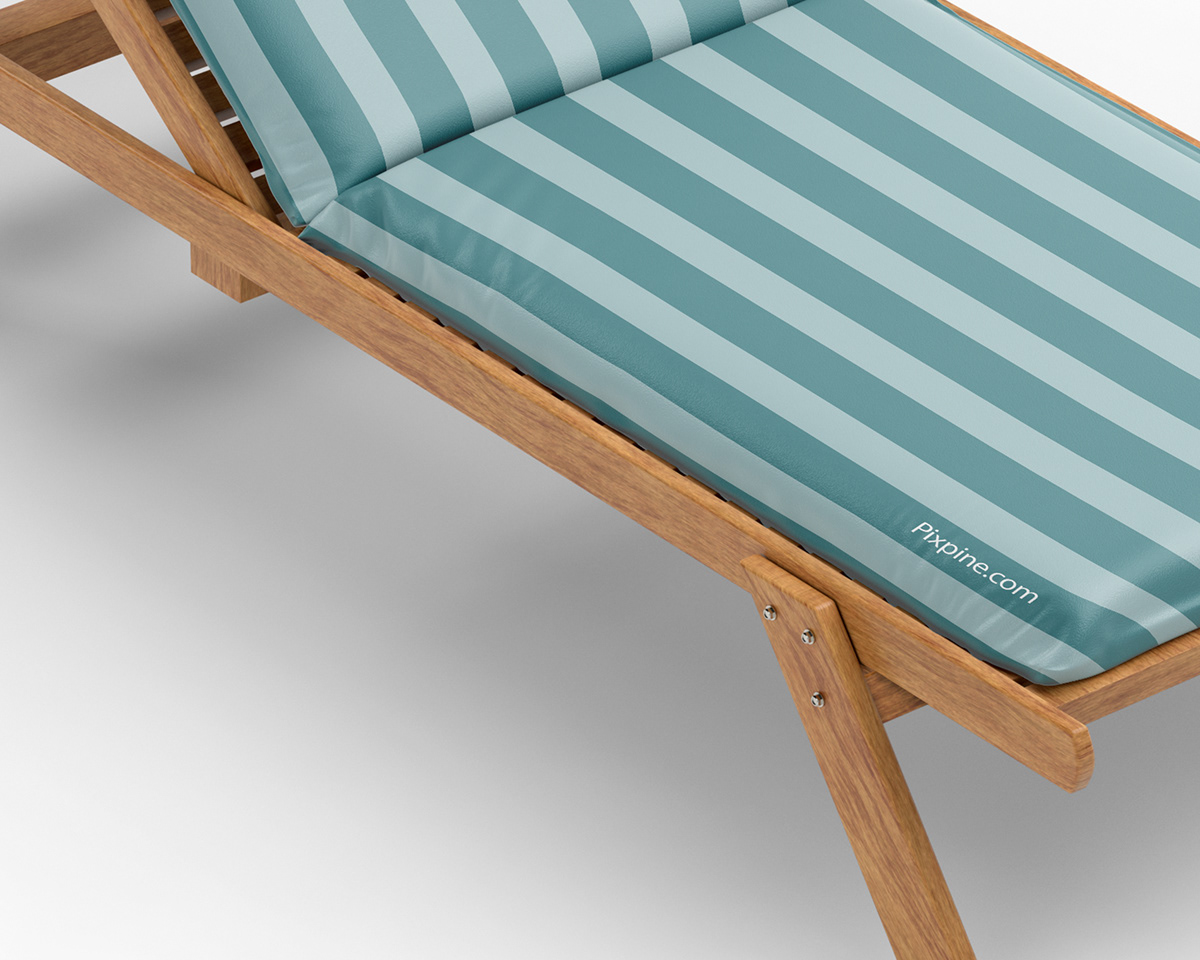 beach chair branding  design free Lounge Chair Lounger Mockup Outdoor chair poolside chair psd template