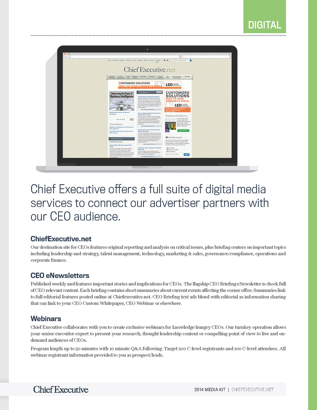 Media Kit CEO executive chief executive magazine