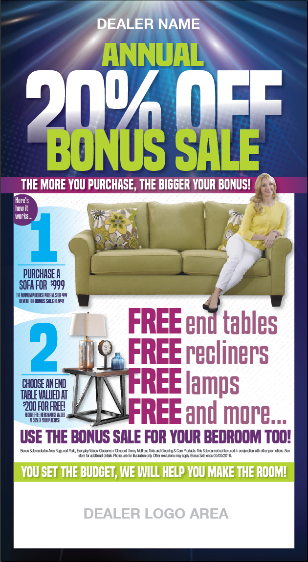 template bonus sale furniture 20% Off