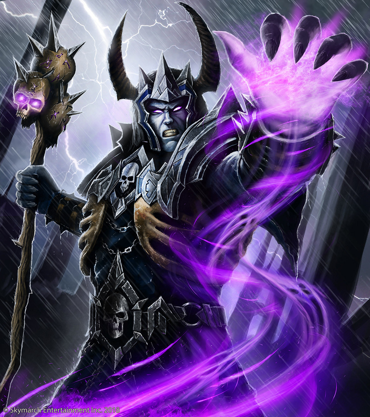 reaper Necromance sorcerer digitalart digitalpainting gameart cardart evil wizard warlock