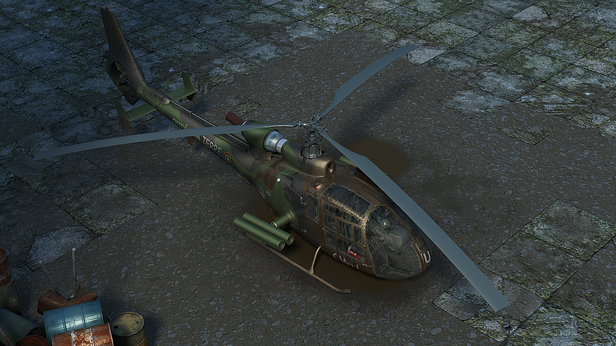 3D Render helicopter