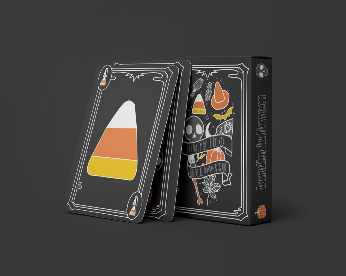Baralho Card Deck design gráfico Estudante de design hallowen jogo de hallowen jogos de carta