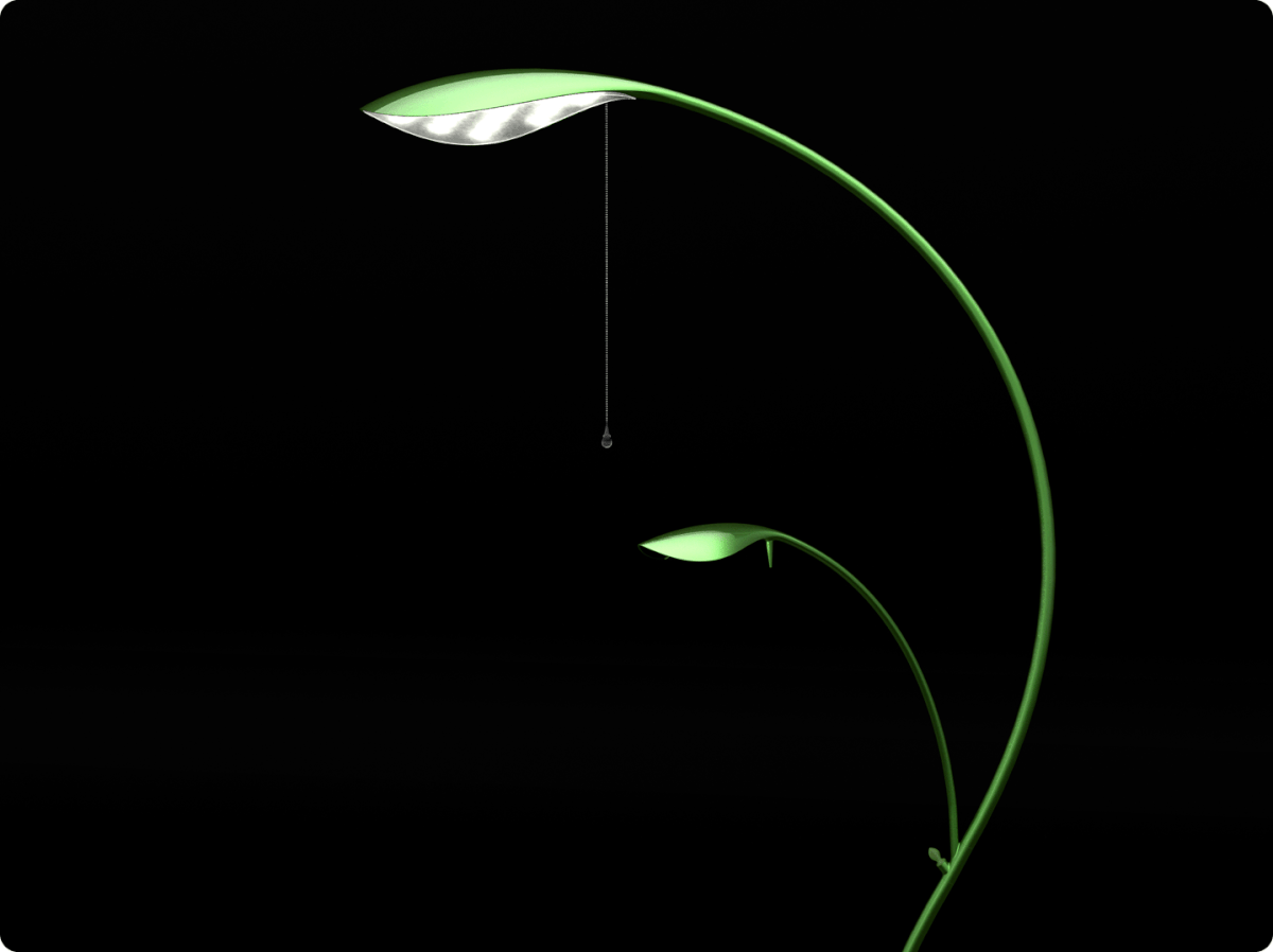 floor lamp  leaflamp floorleaf leaf lamp. Luminary Interior Nature green Plant elegant