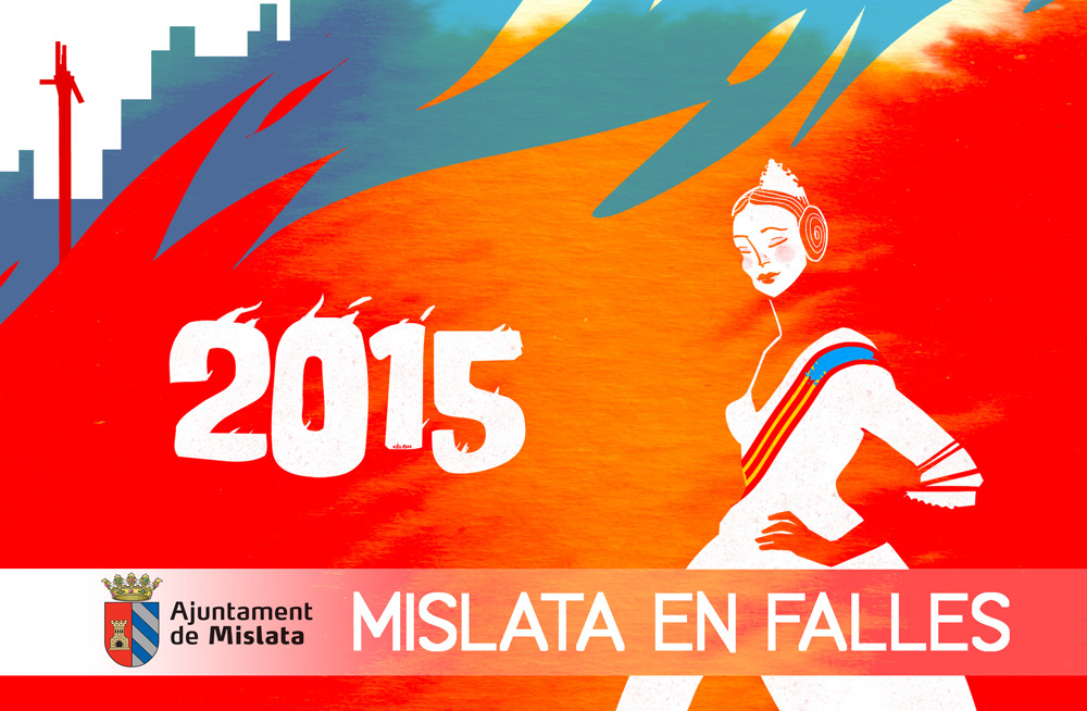 Fallas Falles valencia mislata fallera poster