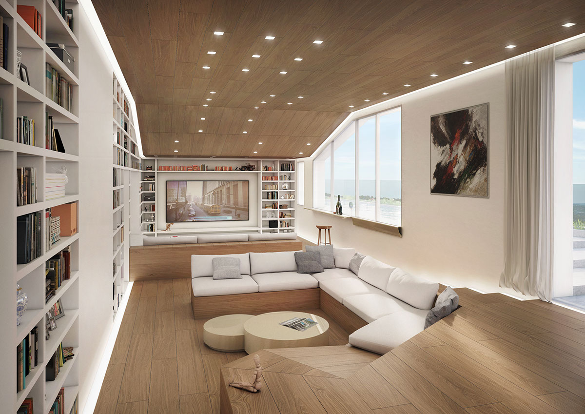 oxygen penthouse arch viz visualization architecture interior design  autodesk 3ds max V-ray corona renderer Adobe Photoshop