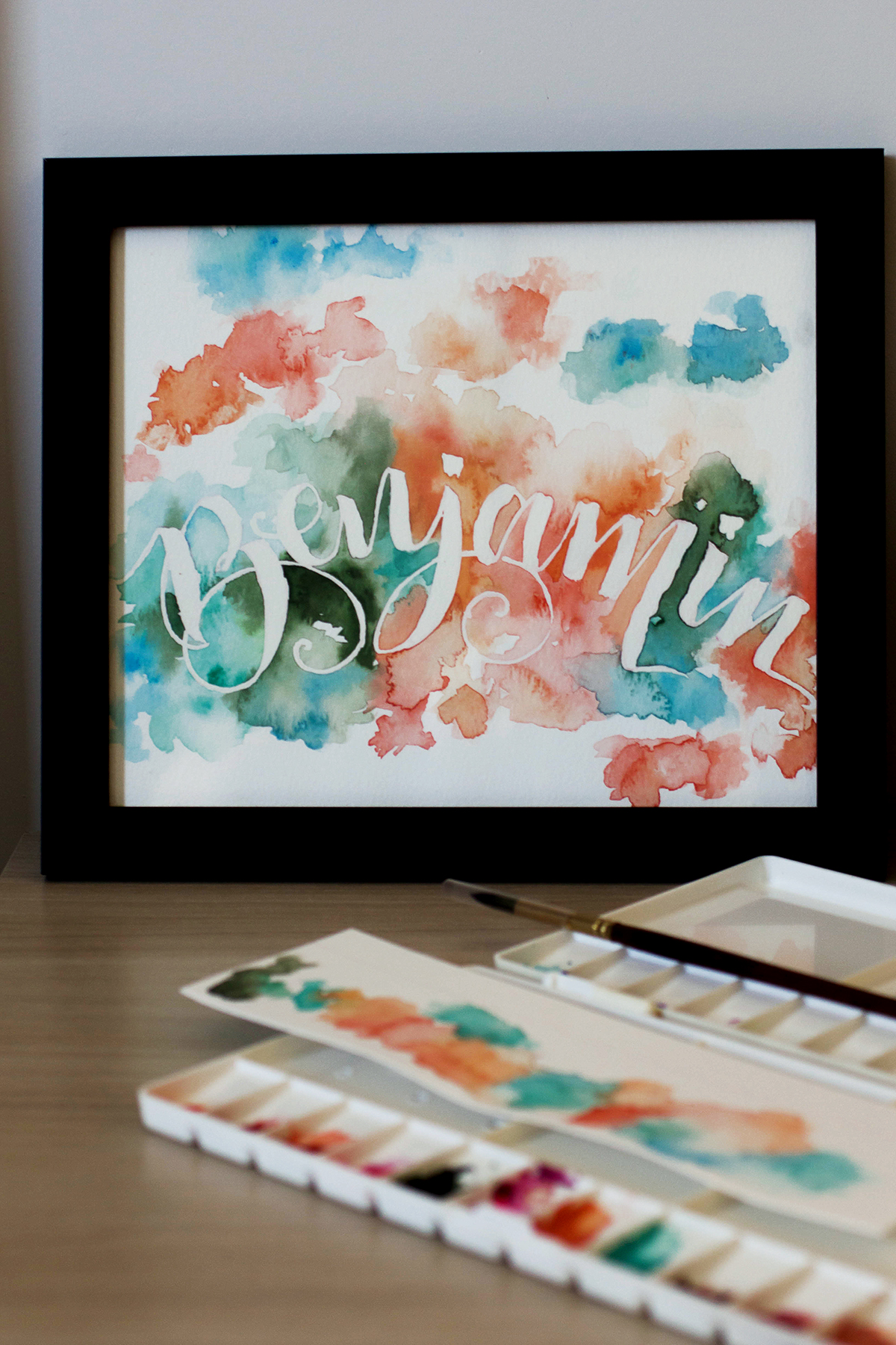 Calligraphy   watercolor benjamin